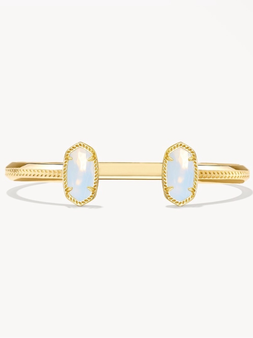 Kendra Scott Gold Iridescent Opal Double Stone Cuff